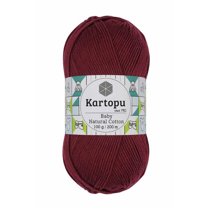 Kartopu Baby Natural Cotton El Örgü İpi  Bordo K113