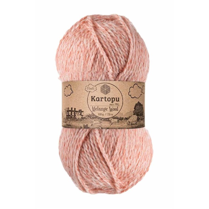 Kartopu Melange Wool El Örgü İpi Pembe K9003