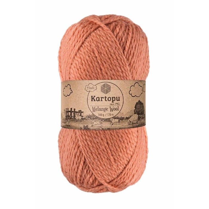 Kartopu Melange Wool El Örgü İpi Soğan Kabuğu K784