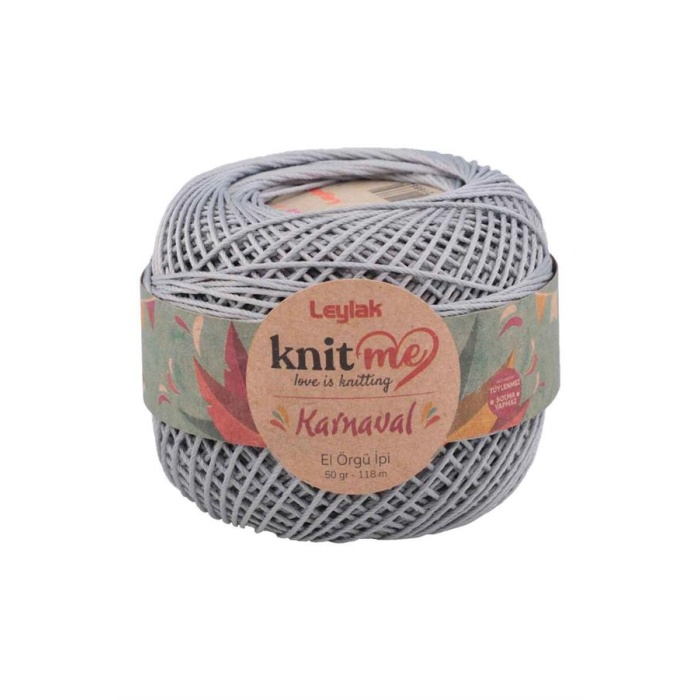 Knit me Karnaval El Örgü İpi Açık Gri 03850 50 gr.