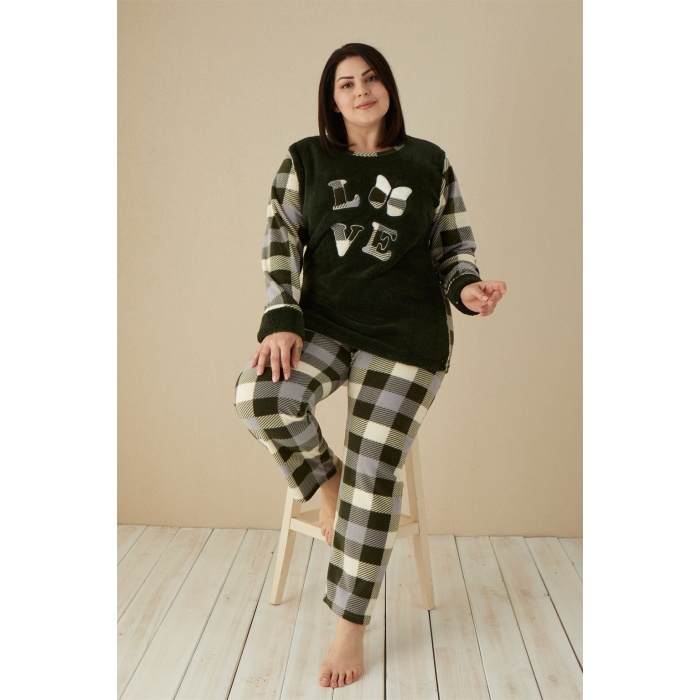   Welsoft Polar Kadın Büyük Beden Pijama Takımı 808030