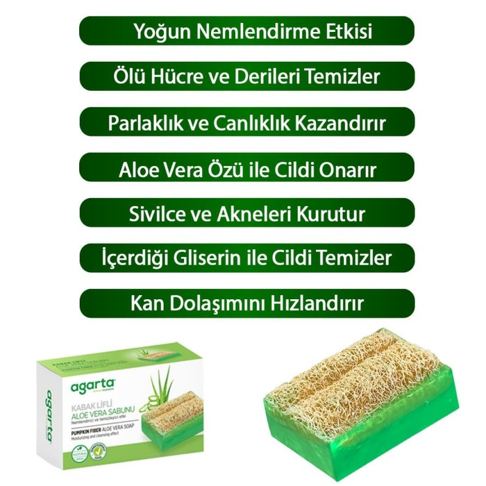 Agarta Kabak Lifli Aloe Vera Sabunu 125 Gr