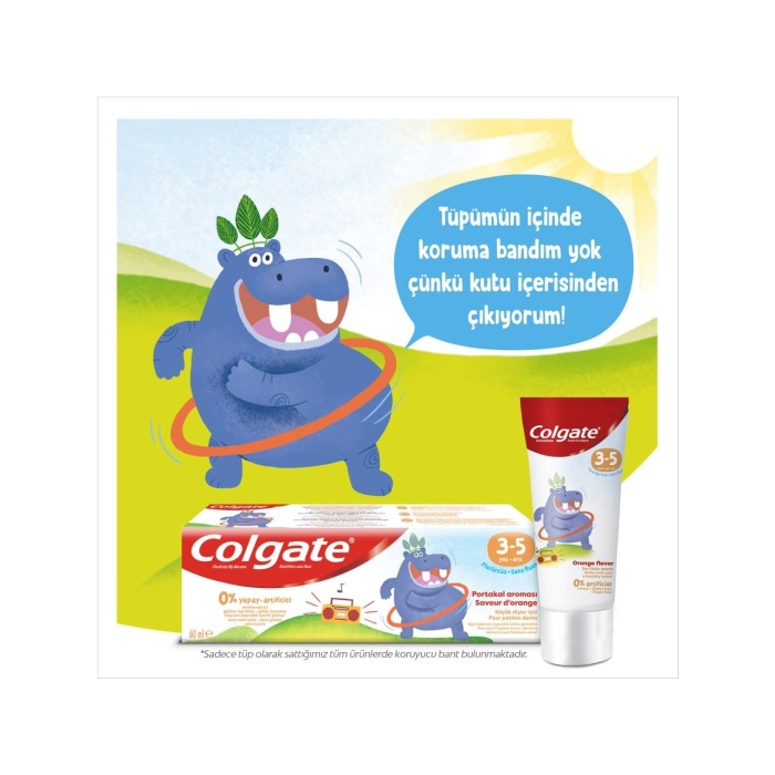 Colgate Kids Portakal Aromalı Florürsüz Diş Macunu 3-5 Yaş 60 ml