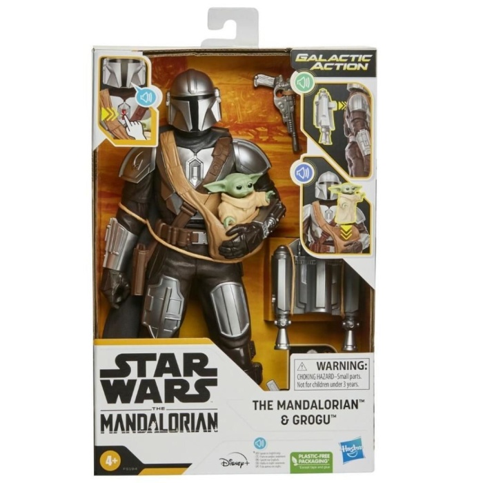 Star Wars Galactic Action The Mandalorian ve Grogu Figür - F5194