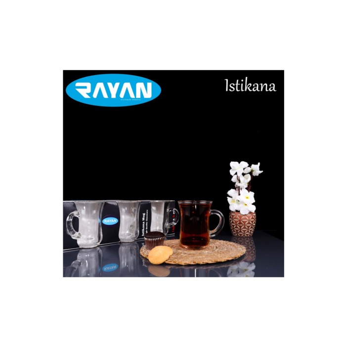 Rayan İstikana Mug 6lı Kulplu Çay Bardağı