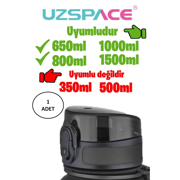 Uzspace 650-800-1000ml -Uyumlu Yedek Kapak --Sadece Uzspace ile Uyumludur