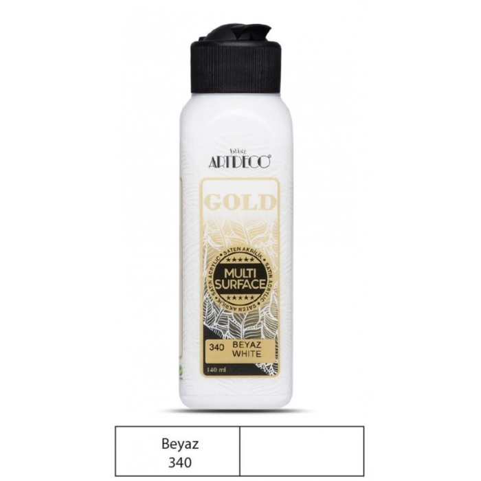 Artdeco Gold Multi Surface Akrilik Boya Beyaz 140 ml 340