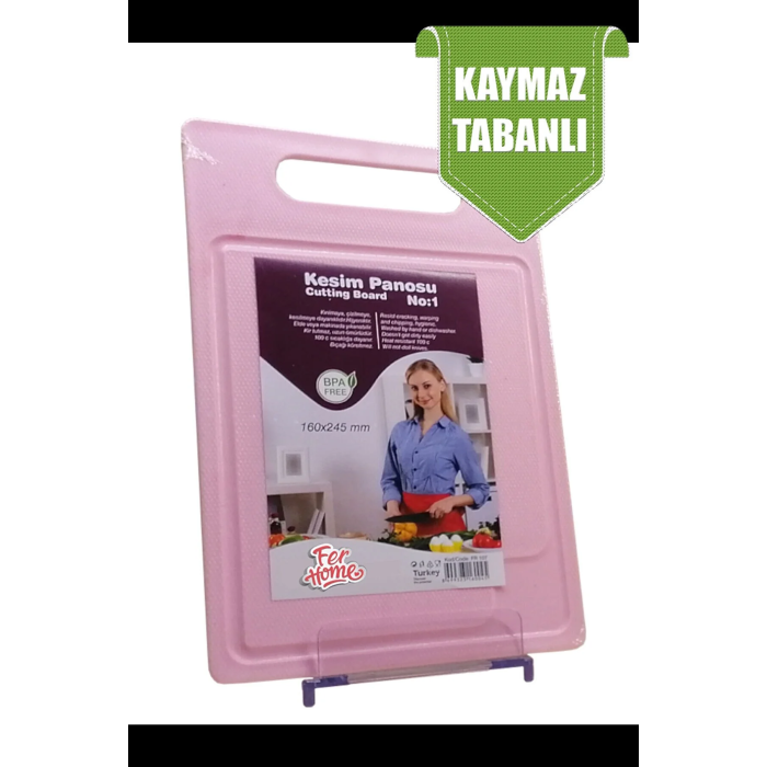 Kesme Tahtası Kaydırmaz Plastik Kesme Sunum Tahtası Pratik Kesim Panosu 160x245 Mm Royaleks-FR-107