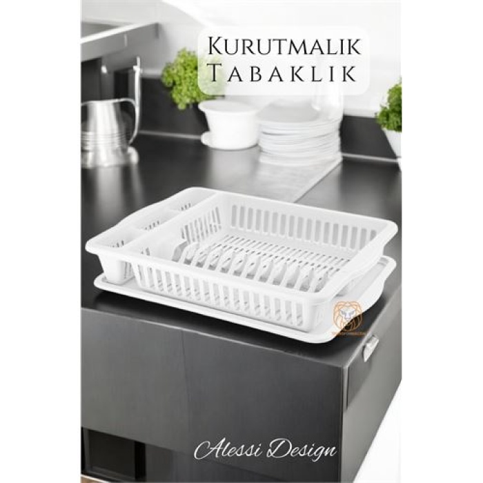 TransForMacion Bulaşık Durulama Sepeti Tabaklık Bulaşık Kurutmalık BEYAZ Alessi 714493