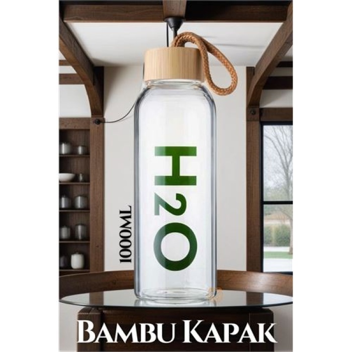 Transformacion Bambu Kapak Borosilikat Matara 1000 ml 719562