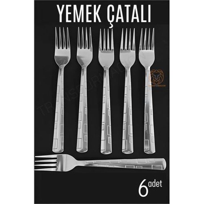 TransForMacion Yemek Çatalı Seti Veneta 6 lı Paslanmaz 716276