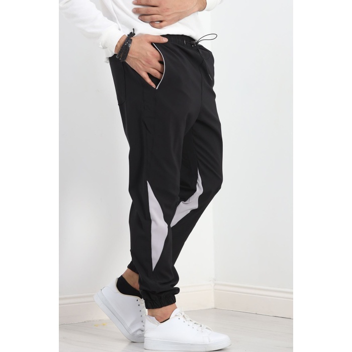 Paraşüt Kumaş Jogger Alt Siyah - 19373.1874.