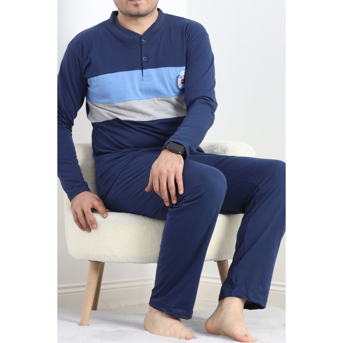 Erkek Pijama Takımı Lacivert - 20830.1838.