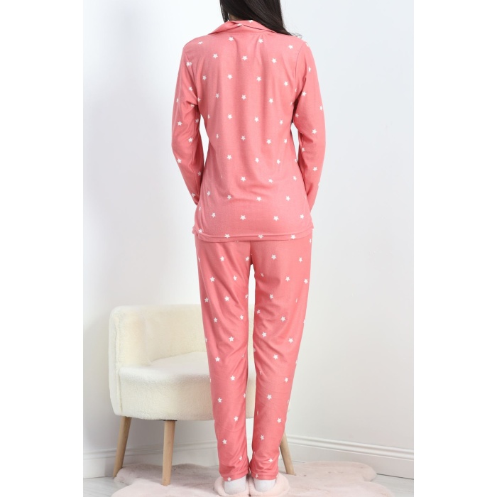 Süet Pijama Takımı Pembe - 40003.1049.