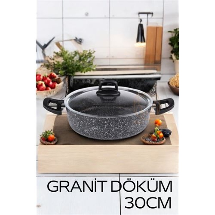 TransForMacion Eco Granit Döküm Basık Tencere 30 cm Dies Design 721072