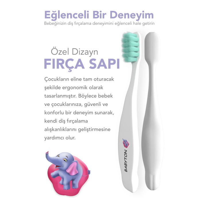 Babyton Bio Ultra Yumuşak Çocuk Diş Fırçası Fil