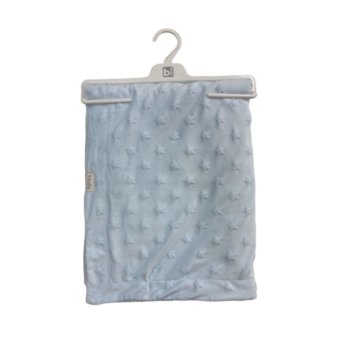 Bibaby Embossed Star 90x108 Battaniye 64728 Blue