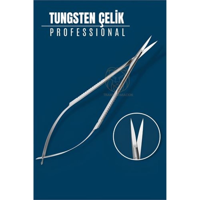 TransForMacion Mikro Et Makası Castroviejo Surgical Makas Tungsten Çelik Profesyonel 721102