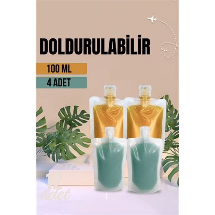 TransForMacion Doldurulabilir Krem Şampuan Kabı Tekrar Kullanılabilir Set 4 ADET 721129