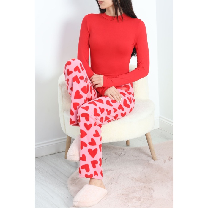 Polar Kumaş Pijama Altı Pembe - 20789.1287.