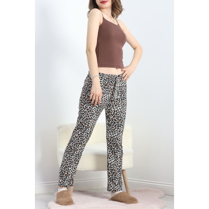 Desenli Süet Pijama Altı Leopar1 - 103.1287.