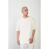 Unisex Basic Bisiklet Yaka Oversize T-Shirt - Beyaz