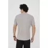 Unisex Bisiklet Yaka Slim fit T-Shirt- Taş