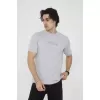 Unisex Bisiklet Yaka Slim fit T-Shirt- Boyalı Gri