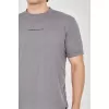 Unisex Jakar Kumaş Slim Fit T-Shirt - Boyalı Gri