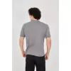 Unisex Jakar Kumaş Slim Fit T-Shirt - Boyalı Gri