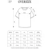 Unisex Bisiklet Yaka Baskılı Oversize T-Shirt - Beyaz