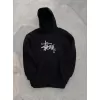 Üç İplik Kapşonlu Baskılı SweatShirt - Siyah