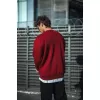 Kışlık Bisiklet Yaka Üç İplik Basic SweatShirt - Bordo