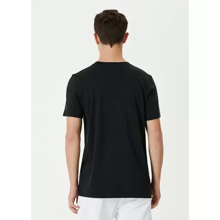 Unisex Basic Bisiklet Yaka Regular T-Shirt - Siyah