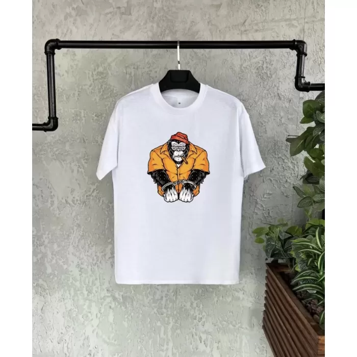 Unisex Çocuk Baskılı T-Shirt - Beyaz