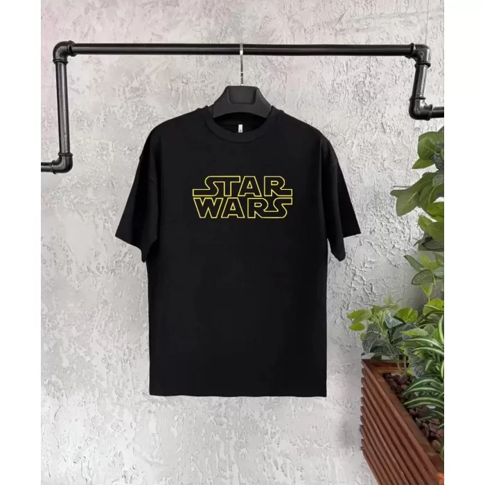 Star Wars Baskılı Çocuk T-Shirt - Siyah