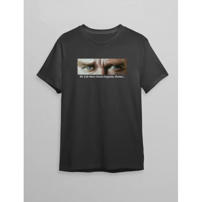 10 Kasım Unisex Atatürk Baskılı T-shirt - Siyah