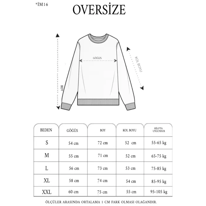 Erkek Yarım Fermuarlı Oversize Baskılı SweatShirt - Beyaz