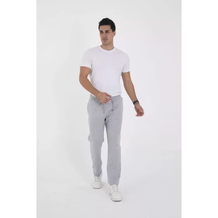 Unisex Üç İplik Basic Eşofman Pantolon - Gri