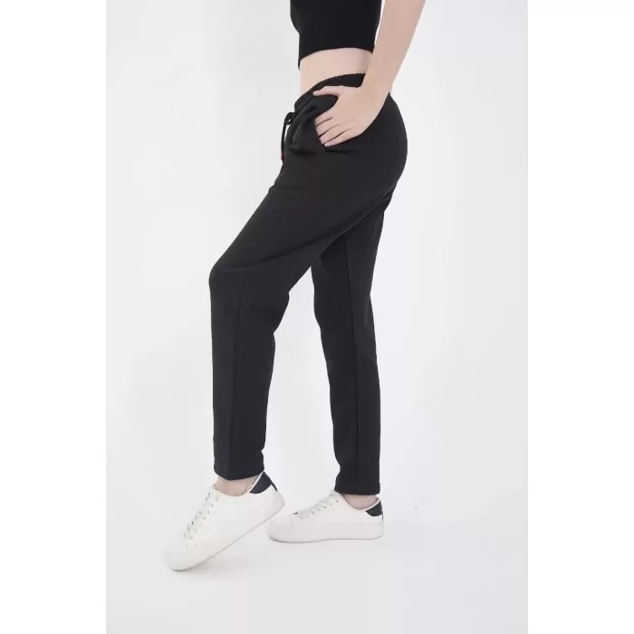 Unisex Üç İplik Basic Eşofman Pantolon - Antrasit