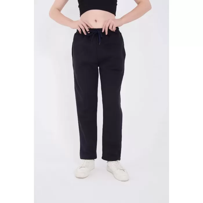 Unisex Üç İplik Basic Eşofman Pantolon - Lacivert