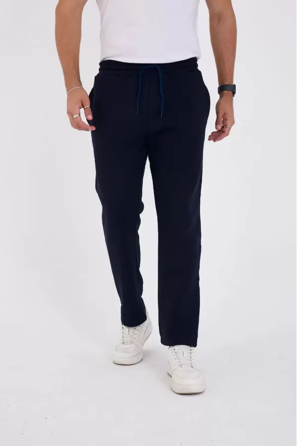 Unisex Üç İplik Basic Eşofman Pantolon - Lacivert