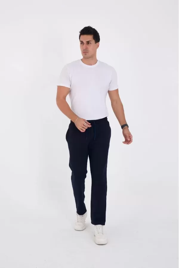 Unisex Üç İplik Basic Eşofman Pantolon - Lacivert