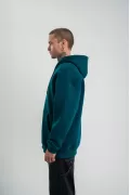 POLIZEI Premium Kalite Unisex Kapşonlu Dijital Patchli SweatShirt - Koyu Deniz Yeşili