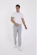 Unisex Üç İplik Basic Eşofman Pantolon - Gri