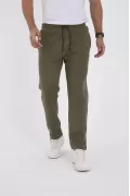 Unisex Üç İplik Basic Eşofman Pantolon - Haki