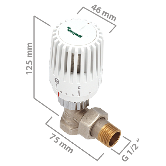Baymak 1/2 Köşe Termostatik Radyatör Vanası