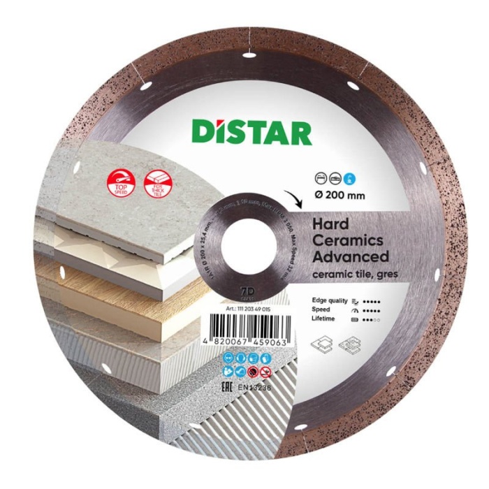 Distar 200x1,3x10x25,4 Sert ve Kalın SeramiKLer için Elmas Testere