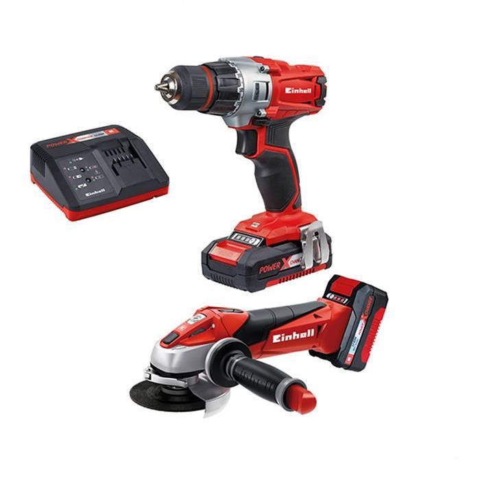 Einhell 4257211 Te-Tk 18 Li Kit Combo, Akülü Taşlama ve Matkap Vidalama Seti