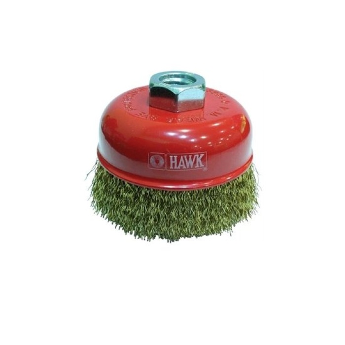 Hawk 10113 75 mm Dalgalı Sarı Telli Çanak Fırça